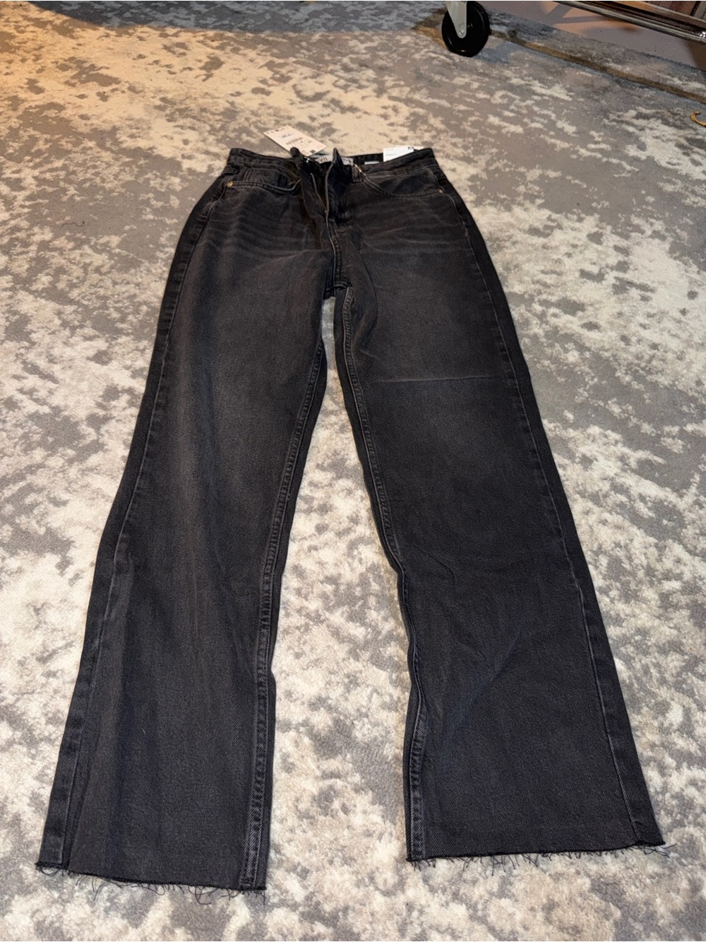 Women’s High-Rise Straight Leg Black Jeans Size 4